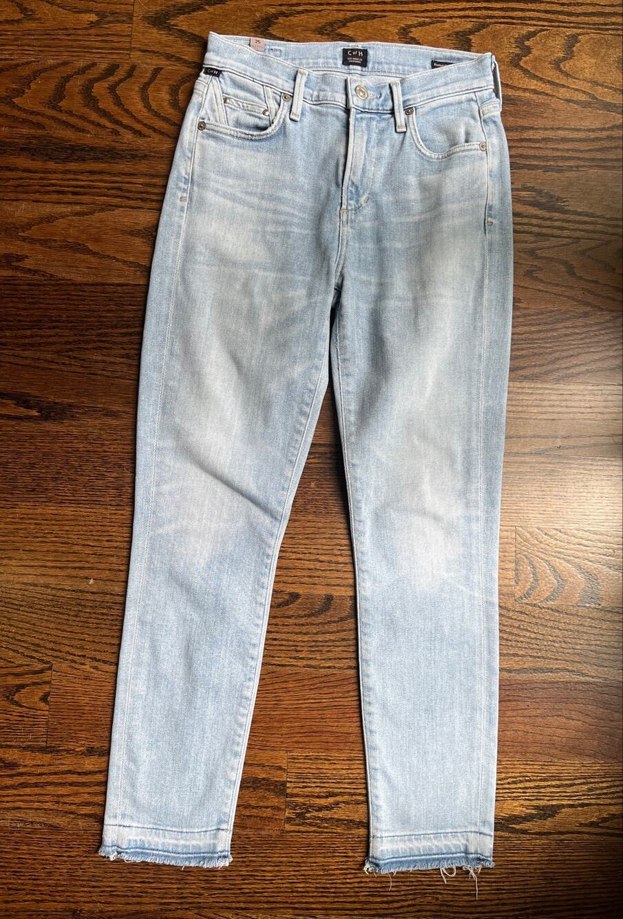 Citizens of Humanity Rocket Crop High-Rise Skinny Jeans Sz.25 blue